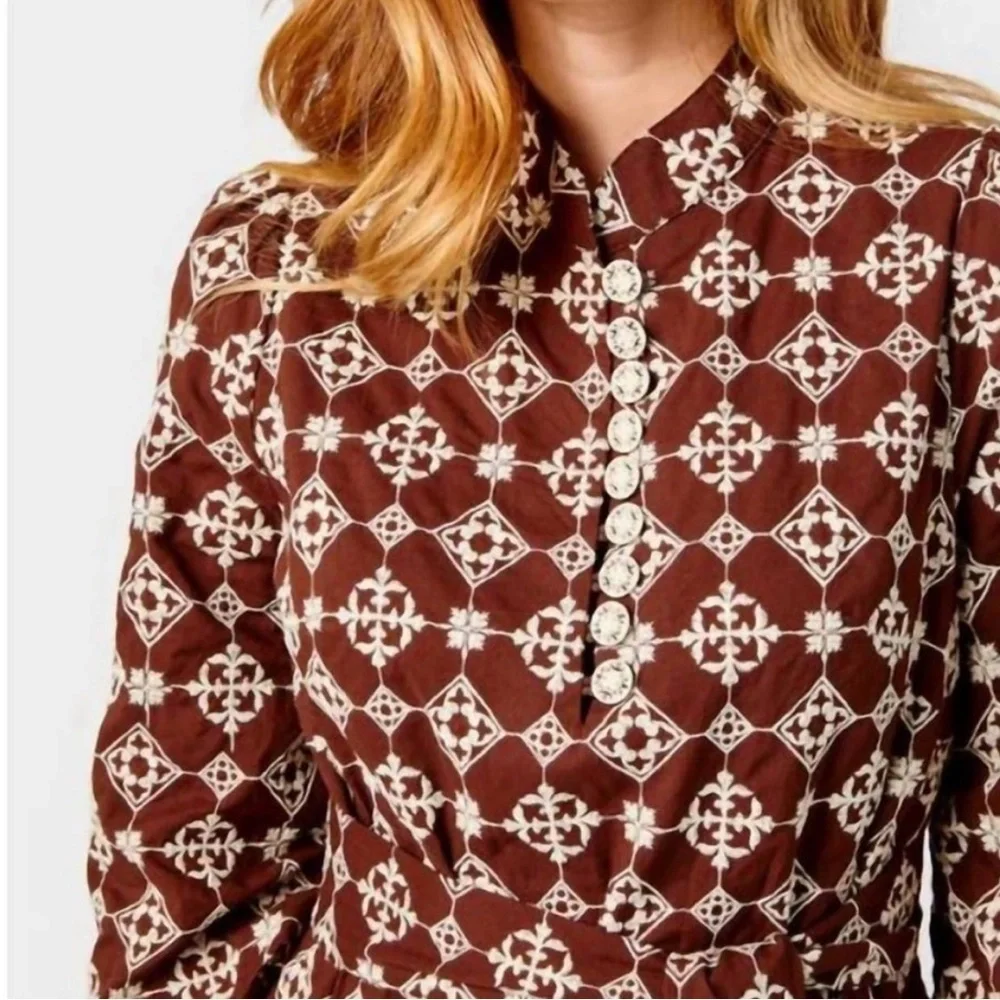 Chic Long Sleeve Geometric Dress - Picture 8 of 12